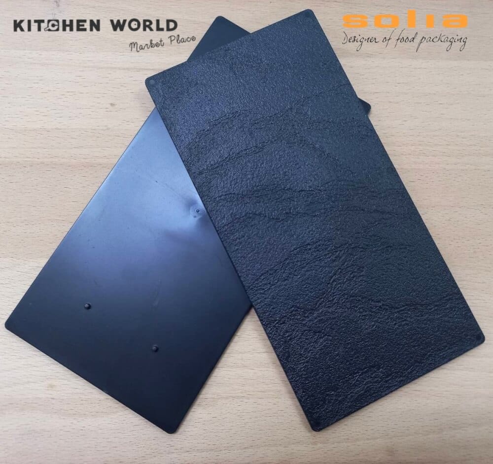 ถาดแผ่นพื้นผิวหินชนวนโพลีสไตรีน SOLIA PK1188 แพ็ค 10 ชิ้น สีดำ